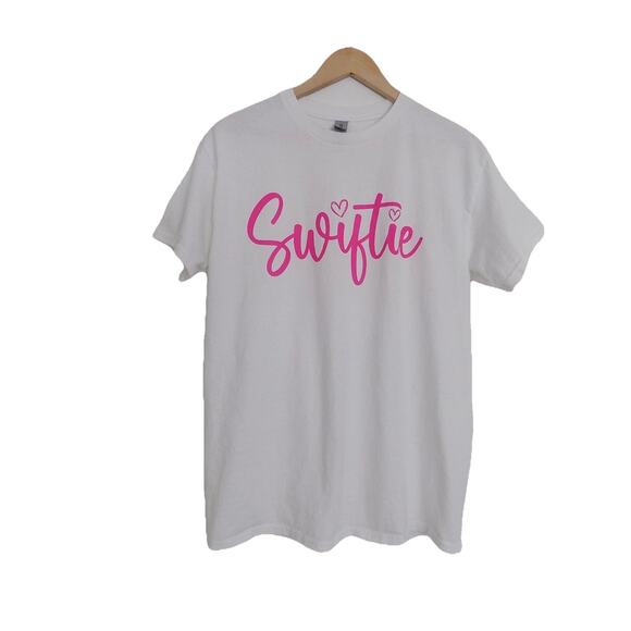 Swiftie t shirt tee Taylor Swift white short sleeve size Medium - Picture 2 of 5